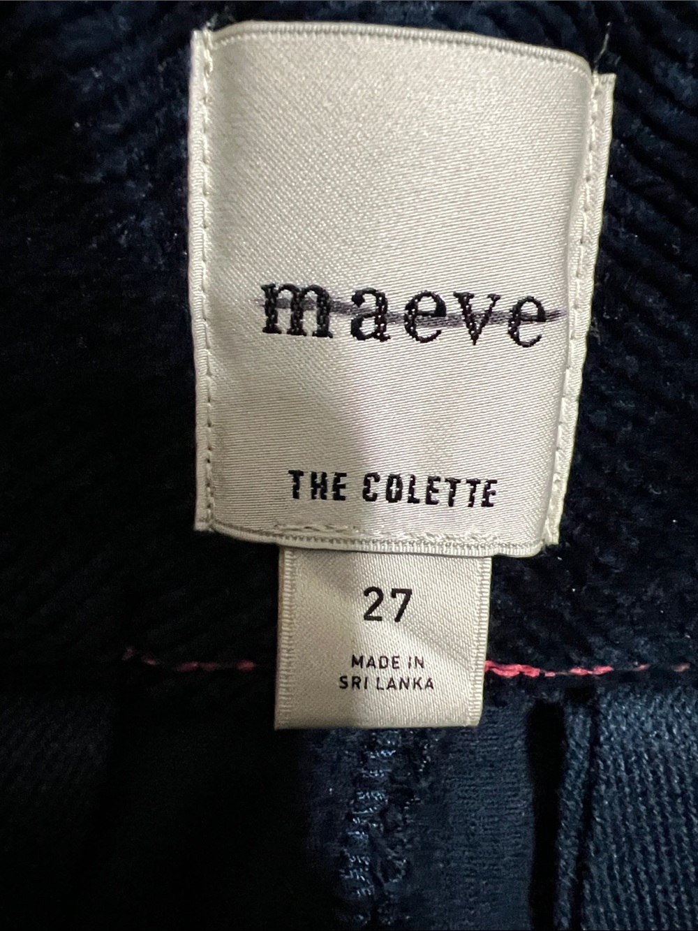 Maeve The Colette Anthropologie Navy Wide-Leg Corduroy full length pants - Picture 4 of 10